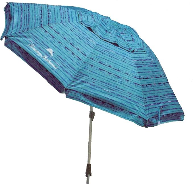 T0MMY BAHAMA 7.5 ft Beach Umbrella with wind vent and sand anchor