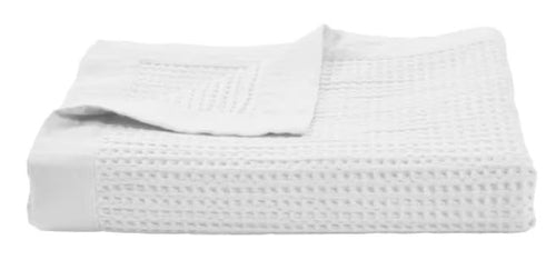 Jennifer Adams Cotton Waffle Throw 60in x 70in(White)