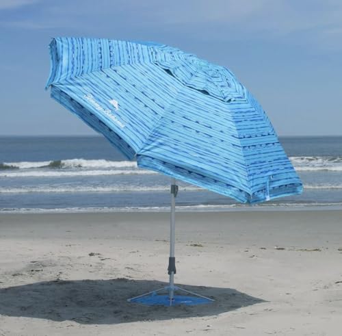 T0MMY BAHAMA 7.5 ft Beach Umbrella with wind vent and sand anchor